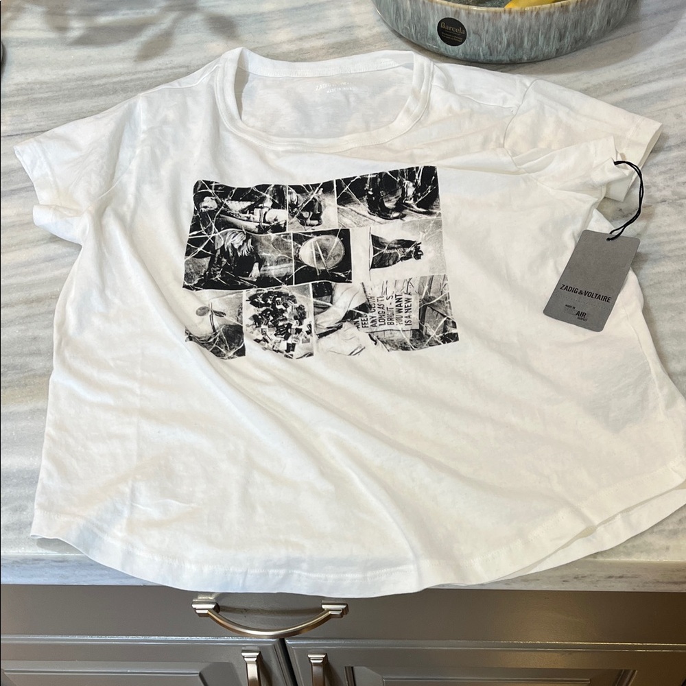 Zadig & Voltaire White Graphic T-Shirt